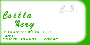 csilla mery business card